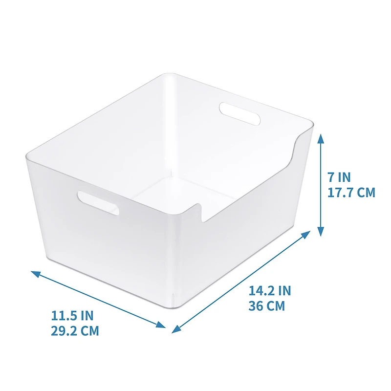 6 Pack: Extra Large Clear Open Storage Bin by Simply Tidy®