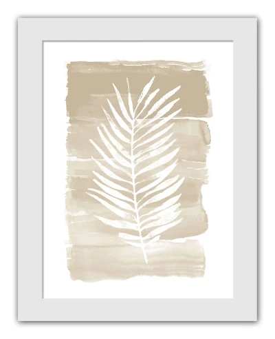 Watercolor Palm Wall Print in White Frame