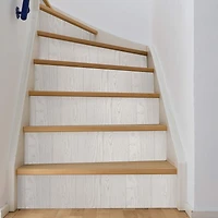 InHome Timber White Peel & Stick Wallpaper