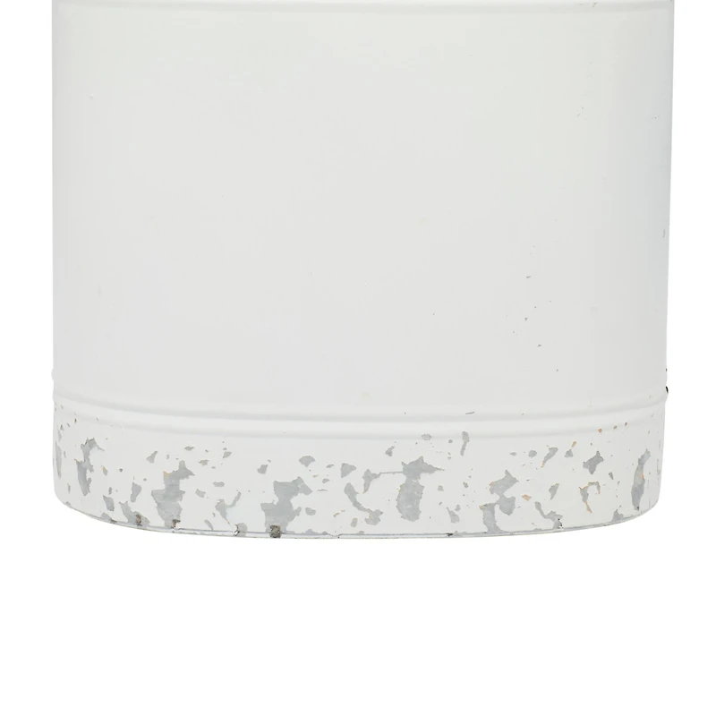 White Metal Farmhouse Decorative Jar Set