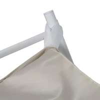 Honey Can Do White/Natural Single Bounce Back Hamper with Wheels and Lid