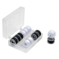 SINGER® Class 15 Black & White Threaded Bobbins with Case, 36ct.