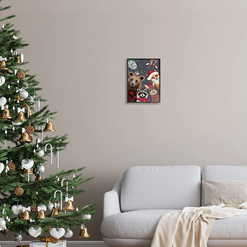 Stupell Industries Cozy Woodland Creatures Patterned Framed Giclee Art