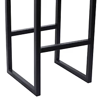 Brown Iron Industrial Stool, 29" x 14" x 14"