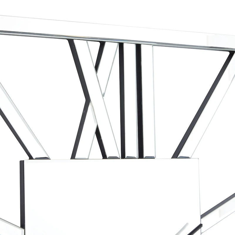 Silver MDF Glam Wall Clock, 32" x 2" x 24"