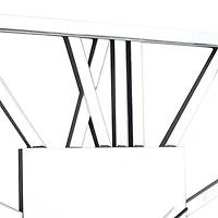 Silver MDF Glam Wall Clock, 32" x 2" x 24"