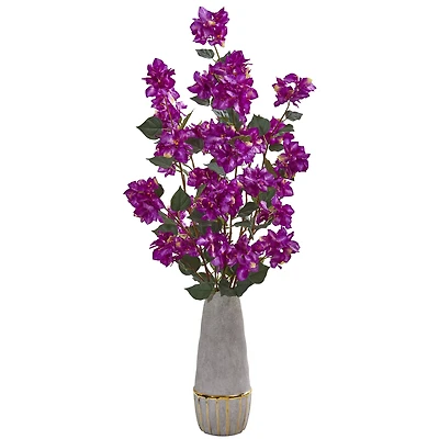 39" Bougainvillea Arrangement In Stoneware Vase