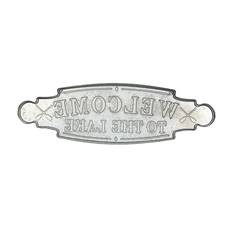 Blue Metal Coastal Sign Wall Décor