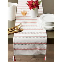 DII® 72'' Joyful Snowflakes Jacquard Reversible Table Runner