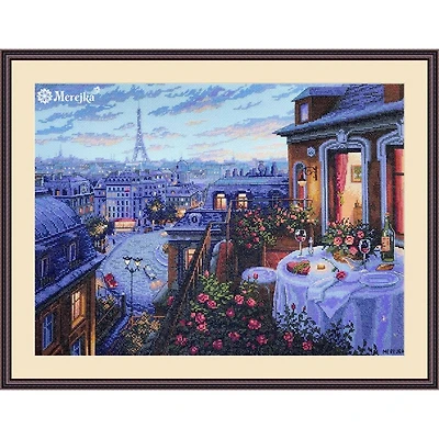 Merejka Paris Evening Deja Vu Counted Cross Stitch Kit