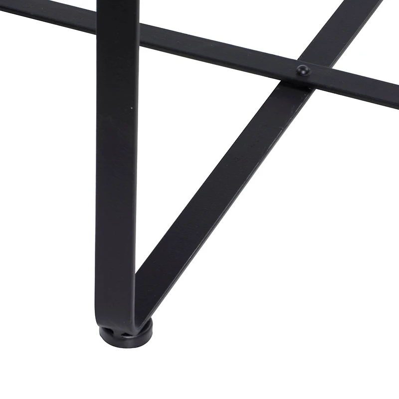 24" Black Iron Farmhouse Accent Table