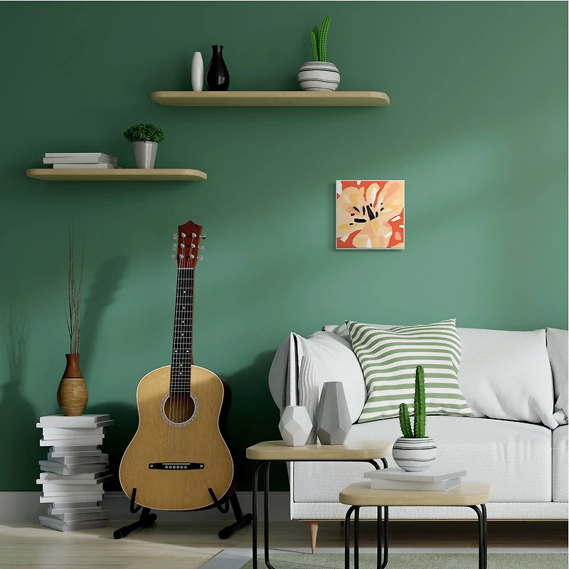 Stupell Industries Tropical Floral Abstract Wooden Wall Plaque