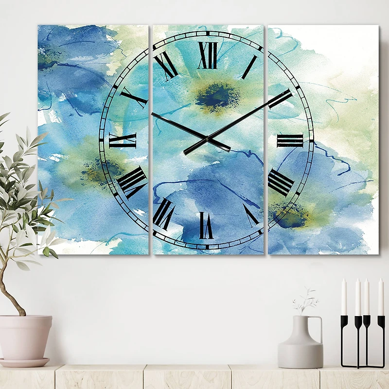 Designart 'Seashell Cosmos Ii Lodge Multipanel Wall Clock