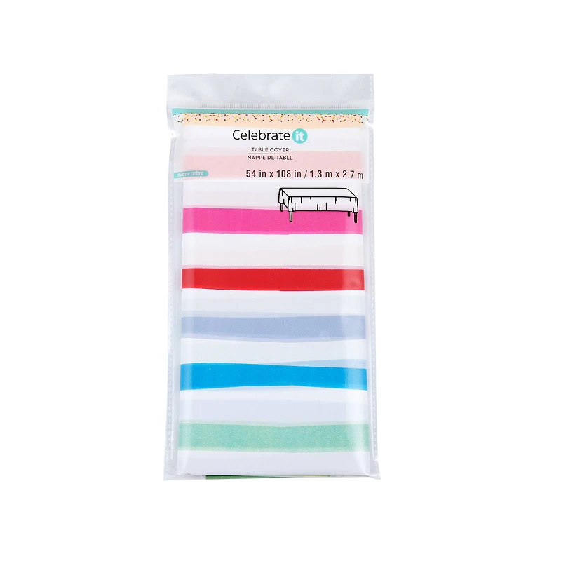 108" Rainbow Plastic Table Cover by Celebrate It™