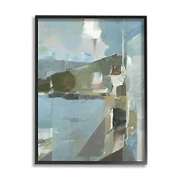 Stupell Industries Blue & Green Abstract Coastal Landscape with Frame Wall Accent