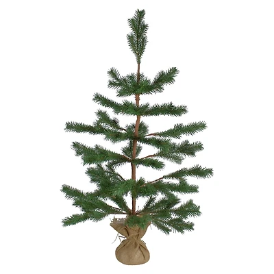 3ft. Unlit Real Touch™️ Ponderosa Pine Artificial Christmas Tree with Jute Base