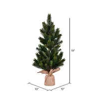 19" Unlit Balsam Fir Sapling Artificial Christmas Tree