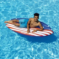 73" Americana Surfboard Shaped Inflatable Swimming Pool Lounge Float