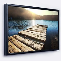 Designart - Large Wooden Pier into the Lake
