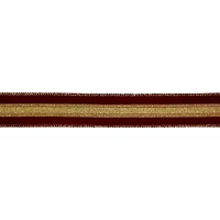 1.5" x 25ft. Burgundy & Gold Stripes Wired Ribbon by Celebrate It®