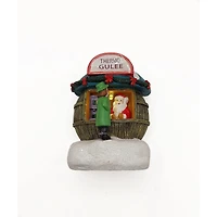 Wizardi 2.15" x 2.95" Christmas Village White Holiday Coffee Shop