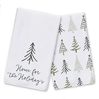 Home For the Holidays Trees Tea Towels - Set of 2