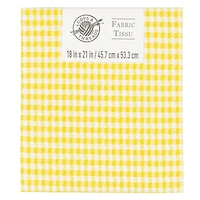 Yellow & White Plaid Cotton Fabric by Loops & Threads™