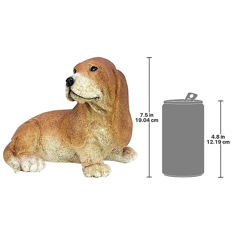 Design Toscano 9" Brown Basset Puppy Dog Statue