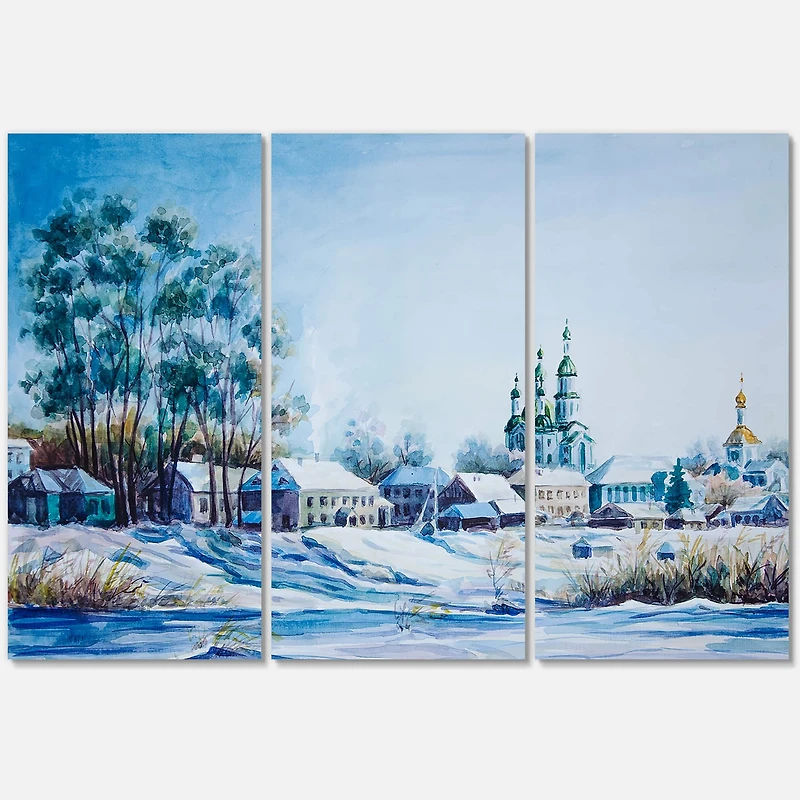 Designart - Small Town In Winter Times