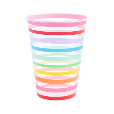 12oz. Multicolor Stripes Plastic Cups by Celebrate It®, 10ct.