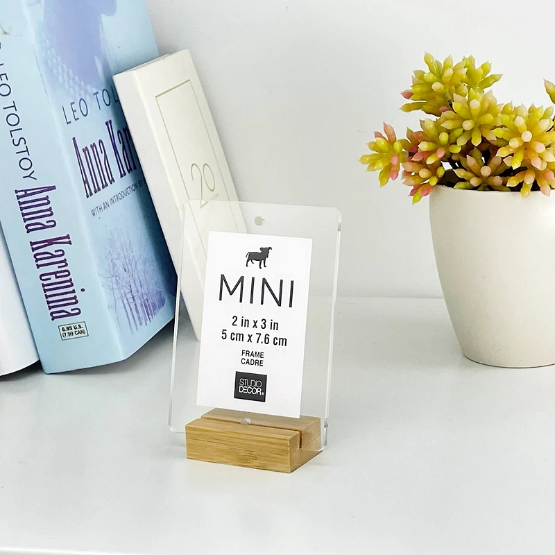 Mini Natural Bamboo & Acrylic Frame by Studio Décor®