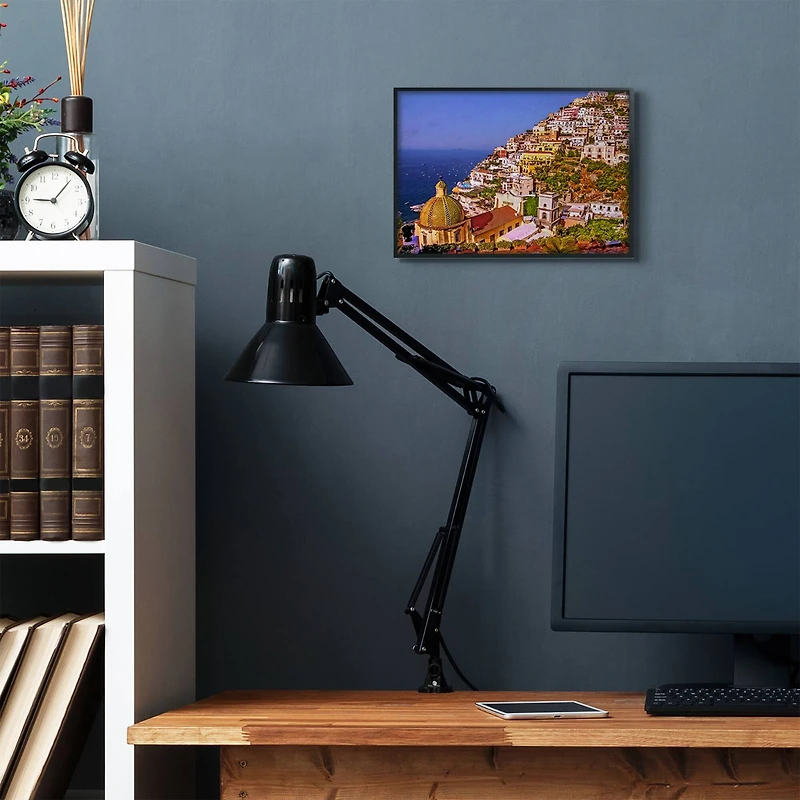 Stupell Industries Coast Town Ocean Landscape with Frame Wall Accent