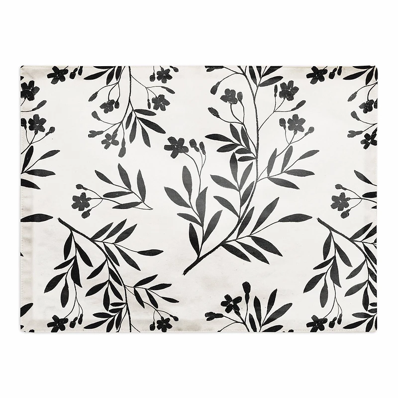 Monochromatic Floral Bunch Cotton Twill Placemat