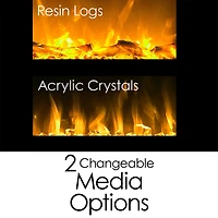 Hastings Home 50" Black Electric Fireplace