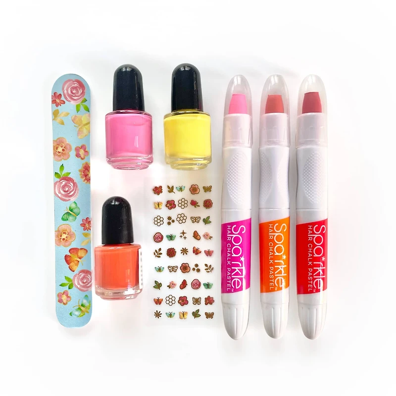 Bright Stripes Sparkle LED Glow Spa Pink Butterfly Activity Jar