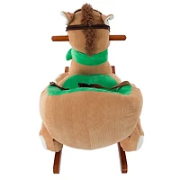 Toy Time Plush Rocking Horse Ride-On with Seat