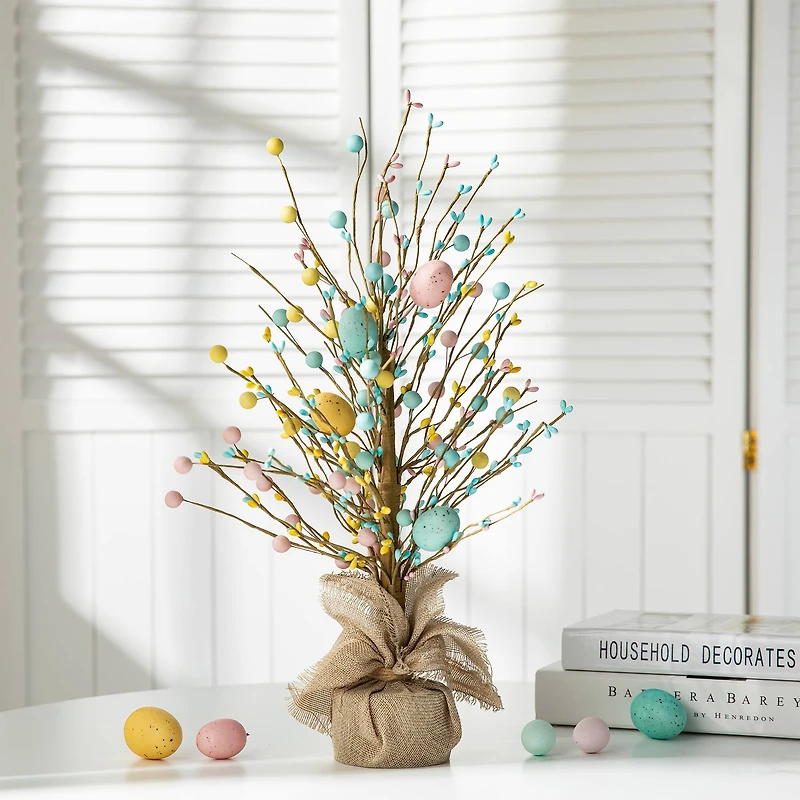 Glitzhome® 18" Easter Eggs Tabletop Tree