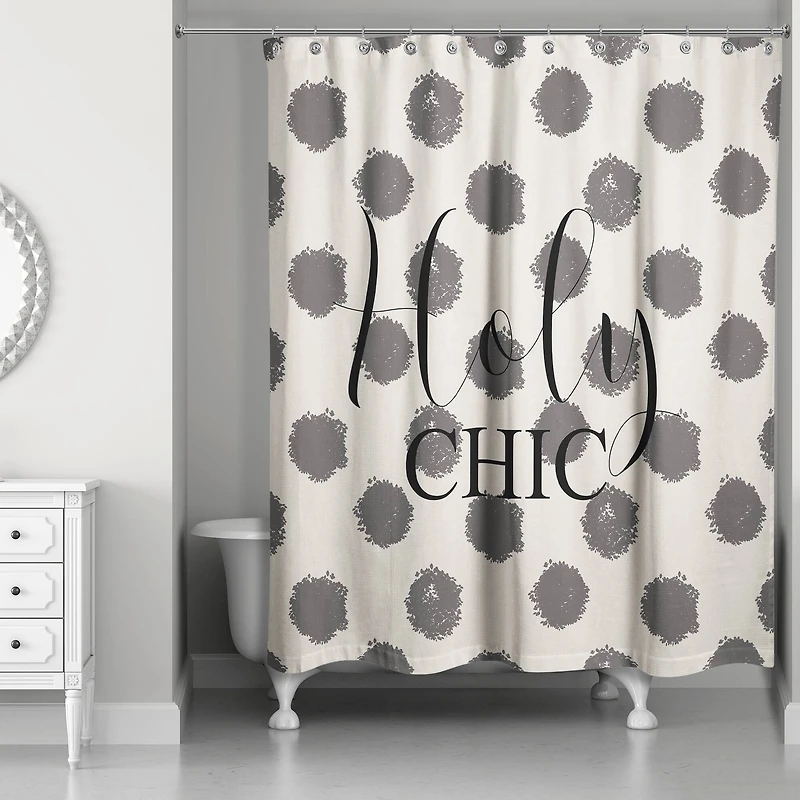 Holy Chic Polka Dots Shower Curtain