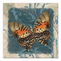 Swirls And Butterfly 20" x 20" Canvas Wall Art
