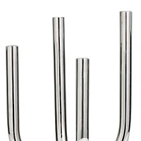 The Novogratz 15" Silver Stainless Steel Abstract U-Shaped Candelabra
