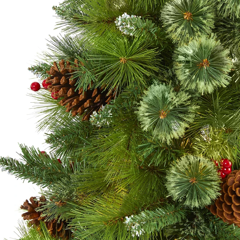 5ft. Unlit Montana Mixed Pine Artificial Christmas Tree with Pinecones and Berries