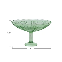 Hello Honey® 9" Emerald Green Elegance Glass Food Pedestal