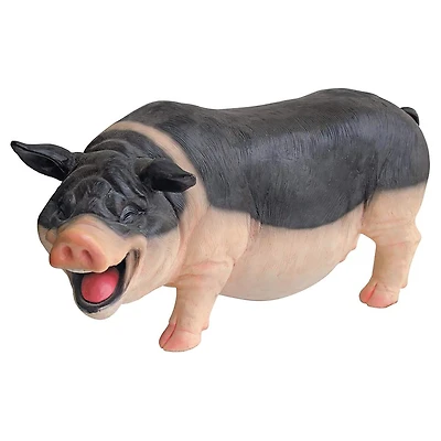 Design Toscano 16" Laughing Pig Statue