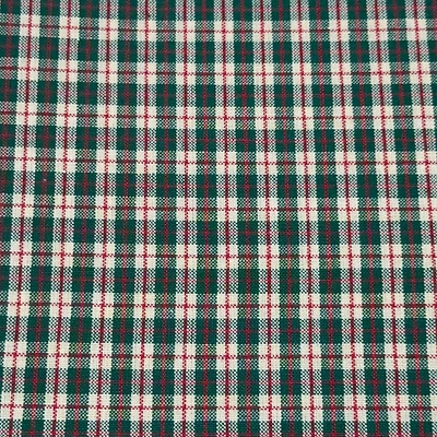 Feldman Red & Ivory Homespun Plaid Cotton Fabric