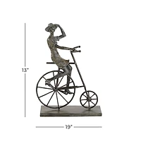 13" Bronze Polystone Traditional Bicycle Sculpture