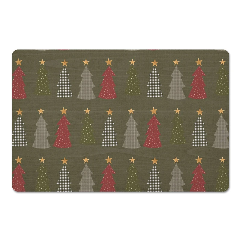 Green Tree Pattern Floor Mat