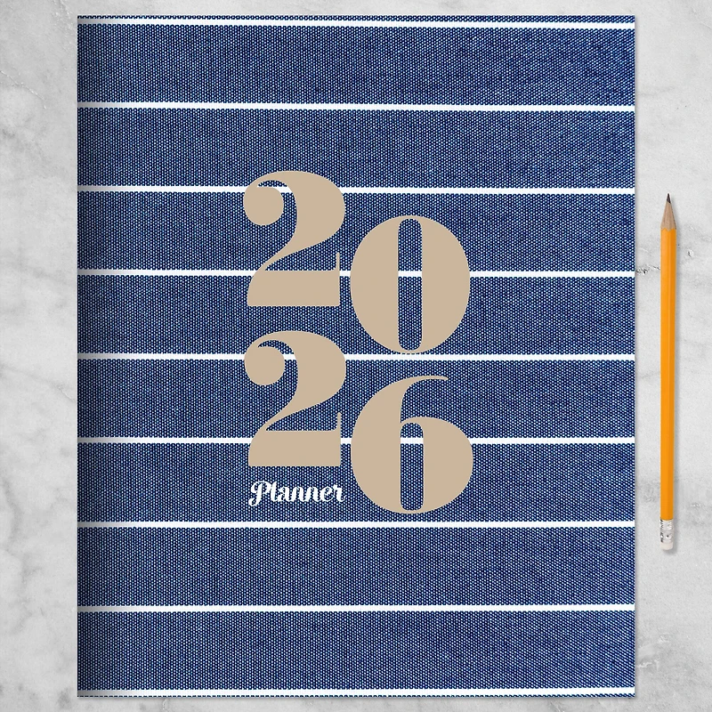 2026 Denim Large Monthly Planner