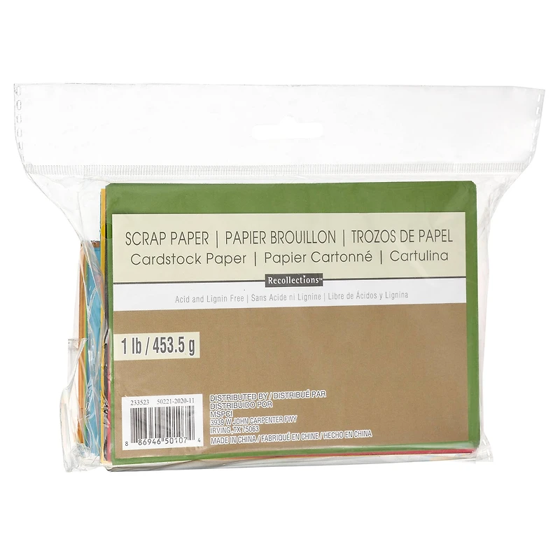 12 Pack: Scrap Cardstock Paper Pack by Recollections®