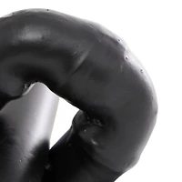 9" Black Metal Chain Link Sculpture