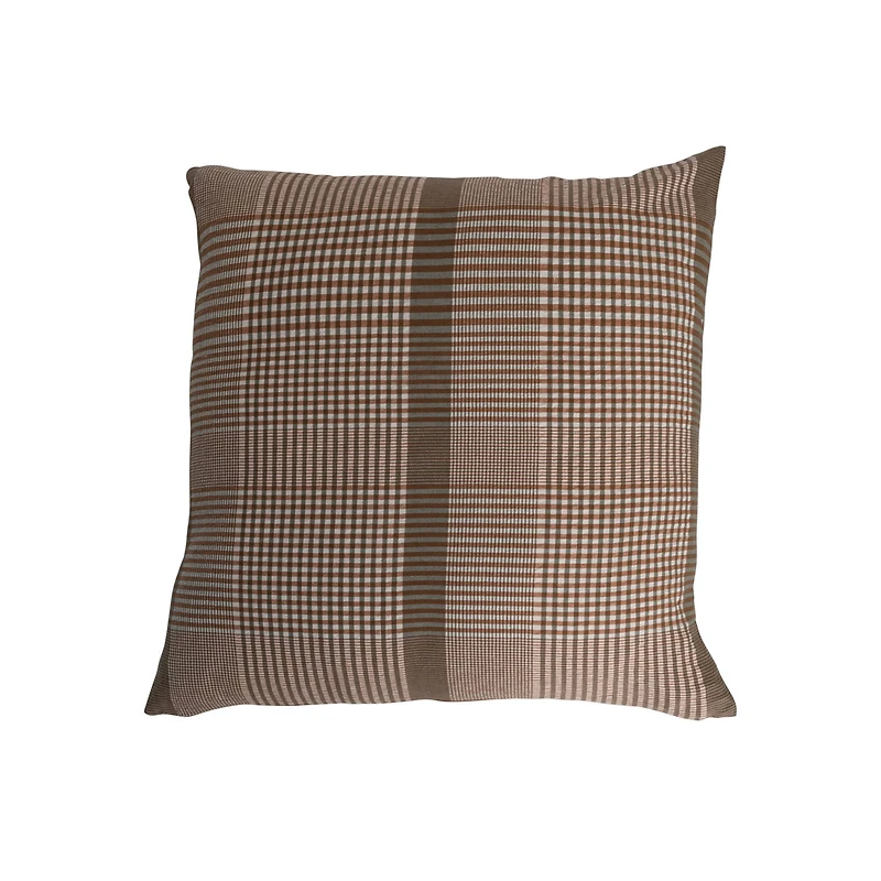 Hello Honey® Brown Woven Cotton Pillow